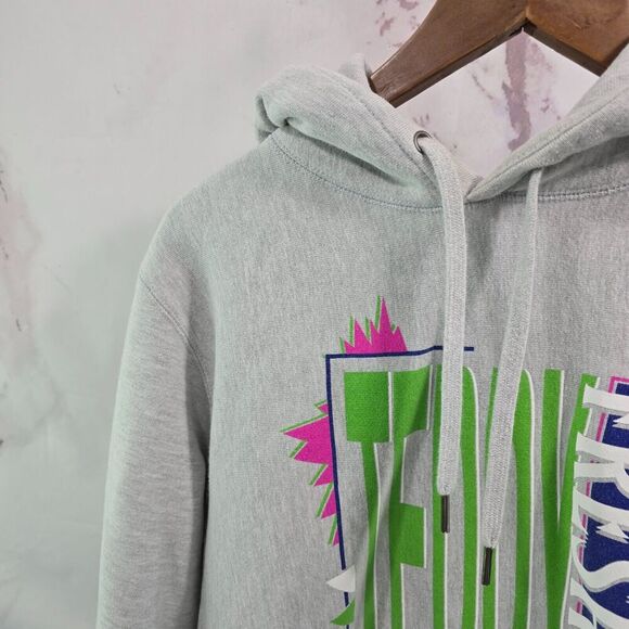 Teddy Fresh Hoodie Mens Small Gray Pullover Sweatshirt Green Purple 2017 - Picture 2 of 13